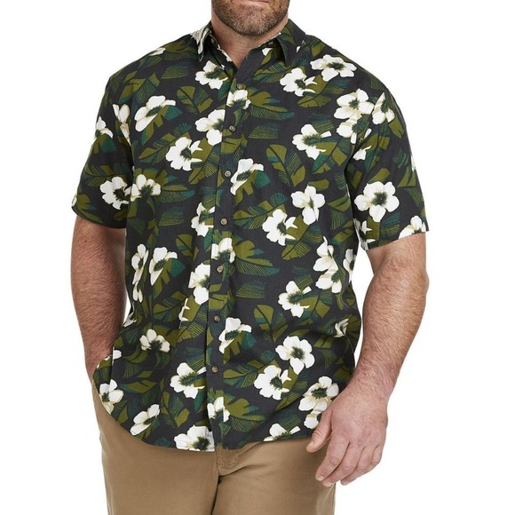 NWT DXL Oak Hill Hawaiian Print Button Up Shirt Size 6XL - Picture 1 of 4